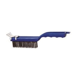 American Metalcraft Steel/Plastic Grill Brush, 11-1/2in, Blue