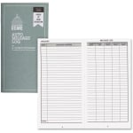 Dome Auto Mileage Log, Card Stock Cover, 3 1/4in x 6 1/4in, Gray