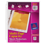 Avery Multi-Page Capacity Sheet Protectors, 8 1/2in x 11in, Top Loading, Pack Of 25