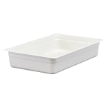 Cambro Camwear GN 1/1 Size 4in Food Pans, 4inH x 12-3/4inW x 20-7/8inD, White, Set Of 6 Pans