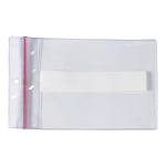 SUPERSCAN Press-On Vinyl Envelopes, Reclosable, 3in x 5in, Clear, Pack of 25 Envelopes