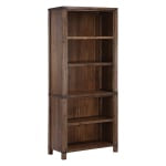 Office Star Baton Rouge 73inH 5-Shelf Bookcase, Brushed Walnut