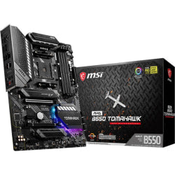 MSI MAG B550 TOMAHAWK Desktop Motherboard - AMD B550 Chipset - Socket AM4 - ATX - 128 GB DDR4 SDRAM Maximum RAM - DIMM, UDIMM - 4 x Memory Slots - Gigabit Ethernet - HDMI - DisplayPort - 6 x SATA Interfaces