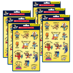 Eureka Giant Stickers, Peanuts Motivational, 36 Stickers Per Pack, Set Of 12 Packs