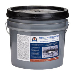 Bare Ground Solutions 1 Shot Asphalt Pothole Repair, 4 Gallons, Black