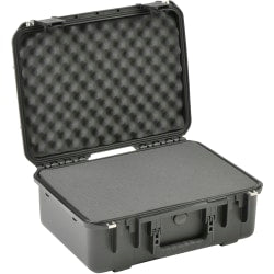 SKB Cases iSeries Injection-Molded Mil-Standard Waterproof Case With Padded Dividers, 18-1/2inH x 13inW x 7inD, Black