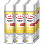 Claire Multipurpose Disinfectant Spray - Ready-To-Use Spray - 17 fl oz (0.5 quart) - Lemon Scent - 12 / Carton - Yellow