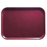 Cambro Camtray Rectangular Serving Trays, 14in x 18in, Burgundy Wine, Pack Of 12 Trays