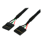 StarTech.com 12in Internal 5 Pin USB IDC Motherboard Header Cable - F/F ft - First End: 1 x 5-pin IDC USB Header - Female - Second End: 1 x 5-pin IDC USB Header - Female - 24 AWG - Black