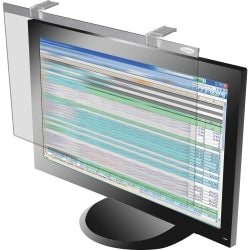 Kantek LCD Privacy/antiglare Wide Screen Filters Silver - For 22in Widescreen Monitor - Scratch Resistant - Anti-glare - 1 Pack