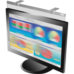 Kantek LCD Privacy/antiglare Wide Screen Filters Silver - For 24in Widescreen Monitor - Scratch Resistant - Anti-glare - 1 Pack