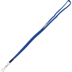 Advantus Metal Clasp Flat Breakaway Lanyard - 24 / Box - 36in Length - Blue - Metal