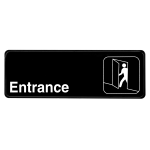 Alpine Entrance Signs, 3in x 9in, Black, Pack Of 15 Signs