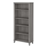 Bush Business Furniture Somerset 66inH 5-Shelf Bookcase, Platinum Gray, Standard Delivery