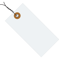 Tyvek Prewired Shipping Tags, #4, 4 1/4in x 2 1/8in, White, Box Of 1,000