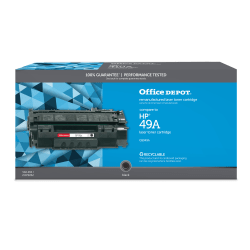 Office Depot Brand Remanufactured Black Toner Cartridge Replacement For HP 49A