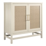 Ameriwood Home Lennon 2-Door Storage Cabinet, 36inH x 35-11/16inW x 15-11/16inD, Ivory