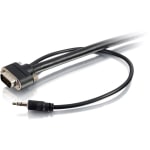 C2G 10ft Select VGA + 3.5mm Stereo Audio A/V Cable M/M - In-Wall CMG-Rated - Mini-phone/VGA for Audio/Video Device, Notebook, Monitor - 10 ft - 1 x HD-15 Male VGA, 1 x Mini-phone Male Stereo Audio