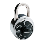 Master Lock Combination Padlock, Black/Chrome