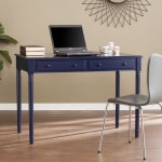 SEI Furniture Janice Farmhouse 43inW Writing Desk With 2-Drawers, Navy