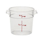 Cambro Camwear 1-Quart Round Storage Containers, Clear, Set Of 12 Containers