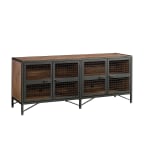 Sauder Boulevard Cafe Credenza For 70in TVs, Black/Vintage Oak