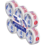 Tape Logic Stop If Seal Is Broken Preprinted Carton-Sealing Tape, 3in Core, 2in x 55 Yd., Red/White, Case Of 6