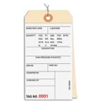 Prewired Manila Inventory Tags, 2-Part Carbonless, 9000-9499, Box Of 500