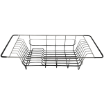 Better Houseware Stainless-Steel Over-the-Sink Dish Drainer, 4-1/2inH x 8-1/4inW x 19-1/4inD, Silver