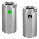 Alpine Industries Stainless Steel Compost Bin And Trash Can, 27 Gallons, Silver