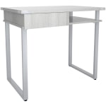 Safco Mirella SoHo 37inW Writing Desk With Drawer, White Ash