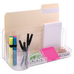 Innovative Storage Designs Desktop Organizer, 9 Compartments, Clear