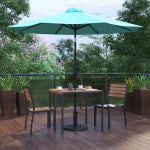 Flash Furniture Lark 5-Piece All-Weather Deck/Patio Set, Teal