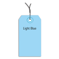 Partners Brand Prewired Color Shipping Tags, #4, 4 1/4in x 2 1/8in, Light Blue, Box Of 1,000