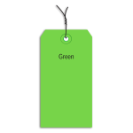 Partners Brand Prewired Color Shipping Tags, #4, 4 1/4in x 2 1/8in, Green, Box Of 1,000