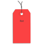 Partners Brand Prewired Color Shipping Tags, #4, 4 1/4in x 2 1/8in, Red, Box Of 1,000