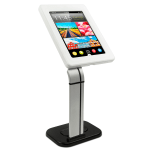 Mount-It! MI-3781 Secure iPad Enclosure Countertop Kiosk, 11-5/16inH x 11-1/4inW x 8-3/4, White