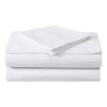 1888 Mills Lotus Extra-Wide Full Flat Sheets, 87in x 120in, White, Pack Of 24 Sheets