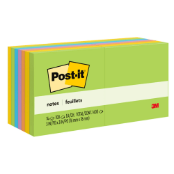 Post-it Super Sticky Notes, 3 in x 3 in, 5 Pads, 90 Sheets/Pad, 2x the Sticking Power, Playful Primaries Collection