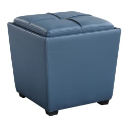 Office Star Rockford Storage Ottoman, Green