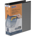 QuickFit View 3-Ring Binder, 2in Round Rings, Black