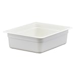 Cambro Camwear GN 1/2 Size 4in Food Pans, 4inH x 10-1/2inW 12-3/4inD, White, Set Of 6 Pans