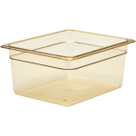 Cambro H-Pan High-Heat GN 1/2 Food Pans, 6inH x 10-7/16inW x 12-3/4inD, Amber, Pack Of 6 Pans