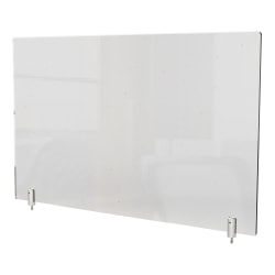 National Public Seating Room Divider, 5-Section, 72inH x 27inW x 118inD, Clear