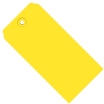 Partners Brand Color Shipping Tags, #1, 2 3/4in x 1 3/8in, Yellow, Box Of 1,000