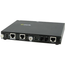 Perle SMI-1000-M2ST2 - Fiber media converter - GigE - 1000Base-LX, 1000Base-T - RJ-45 / ST multi-mode - up to 1.2 miles - 1310 nm