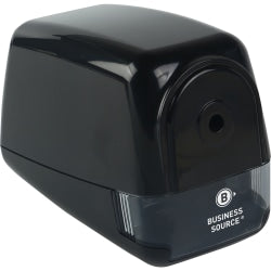 Business Source Electric Pencil Sharpener - Helical - AC Adapter Powered - 3.9in Height x 4.5in Width - Black - 1 Each