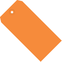 Partners Brand Color Shipping Tags, #4, 4 1/4in x 2 1/8in, Orange, Box Of 1,000