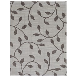 Foss Floors Area Rug, 6ftH x 8ftW, Vine, Dark Gray/Light Gray