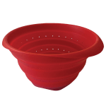 Better Houseware 4-Quart Collapsible Silicone Colander, Red